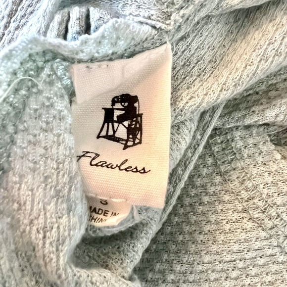 Flawless Green Fit & Flare Shirt Sun Dress Size Small Thin Knit Light Open Back - Picture 12 of 15